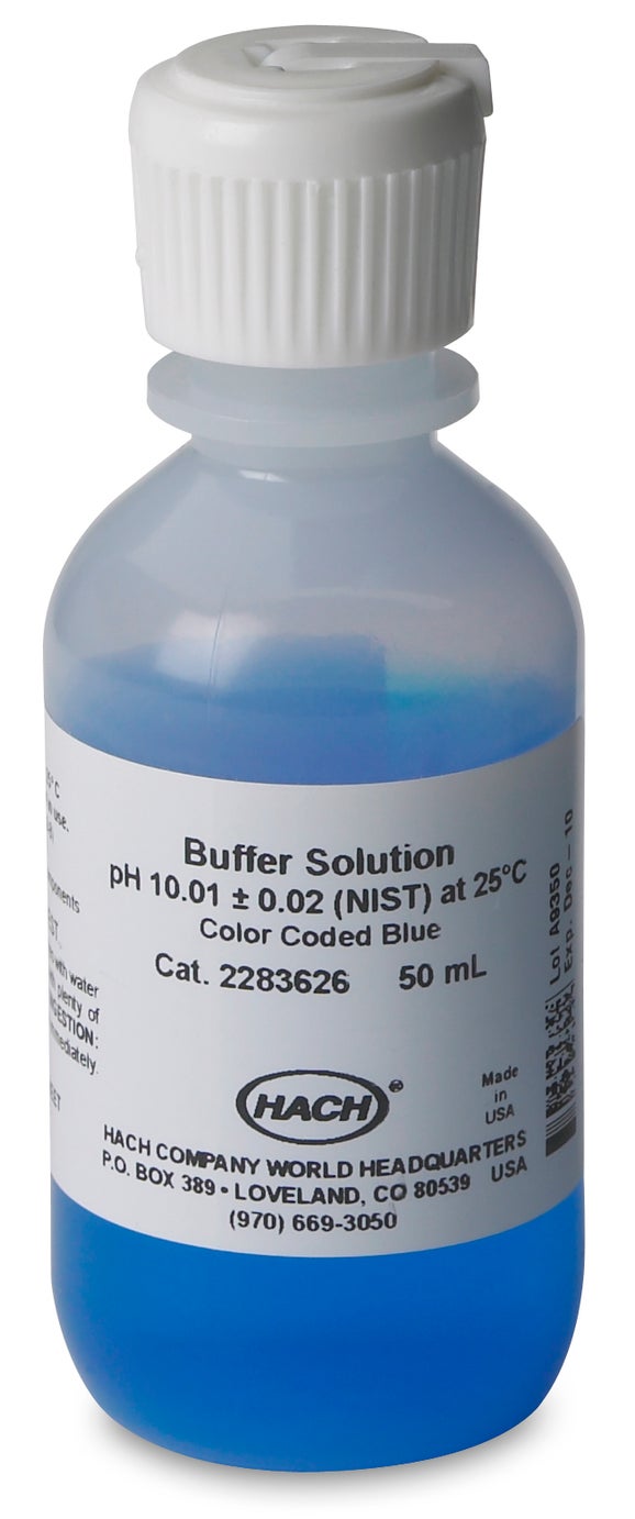 Buffertlösning, pH 10,01, blå färgkodning, 50 mL