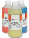 Buffertlösningssats, färgkodad, pH 4,01, pH 7,00 och pH 10,01, 500 mL