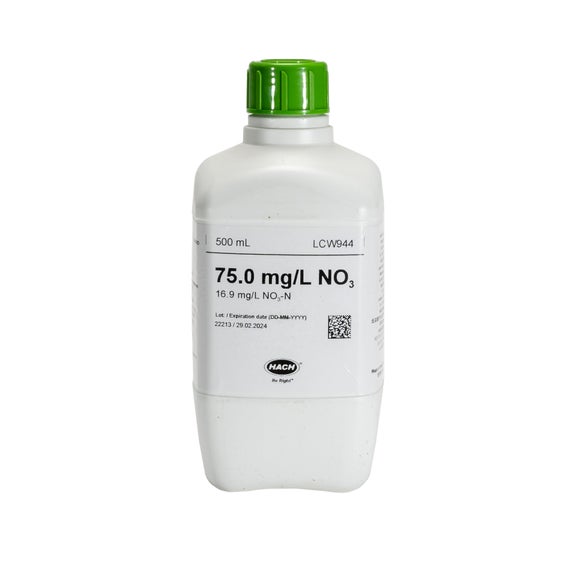 Nitratstandard, 75 mg/L NO₃ (16,9 mg/L NO₃-N), 500 mL