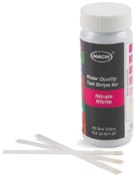 Test strips, Nitrate 0 - 50 mg/L and Nitrite 0 - 3 mg/L, 25 tests