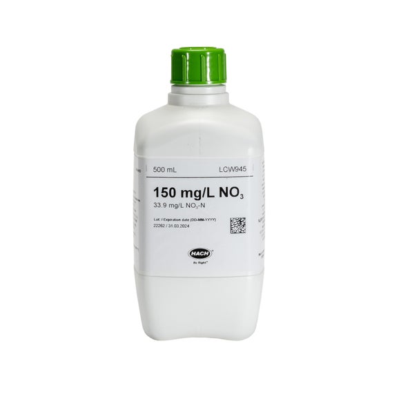 Nitratstandard, 150 mg/L NO₃ (33,9 mg/L NO₃-N), 500 mL