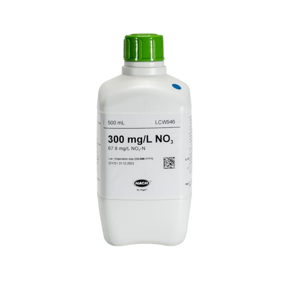 Nitratstandard, 300 mg/L NO₃ (67,8 mg/L NO₃-N), 500 mL
