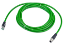 Ethernet-kabel M12 till RJ45, 5 m