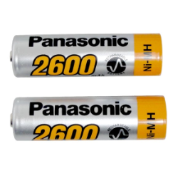 Uppladdningsbart batteri 2450 mAh, 1,2V, AA-typ, 2 st
