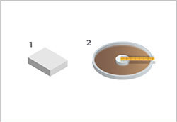 Bild av preliminära och primära reningssteget i avloppsreningsverkets flöde – screening/partikelborttagning och primär sedimenteringsbassäng